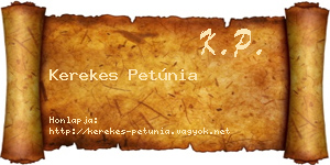 Kerekes Petúnia névjegykártya
